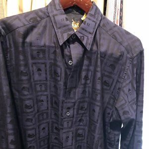 Robert Graham "Mad Hatter" Blue Shirt